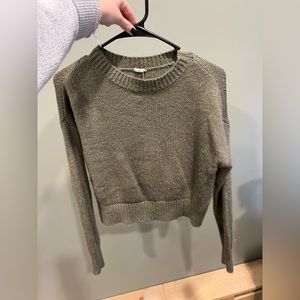 Army green sweater